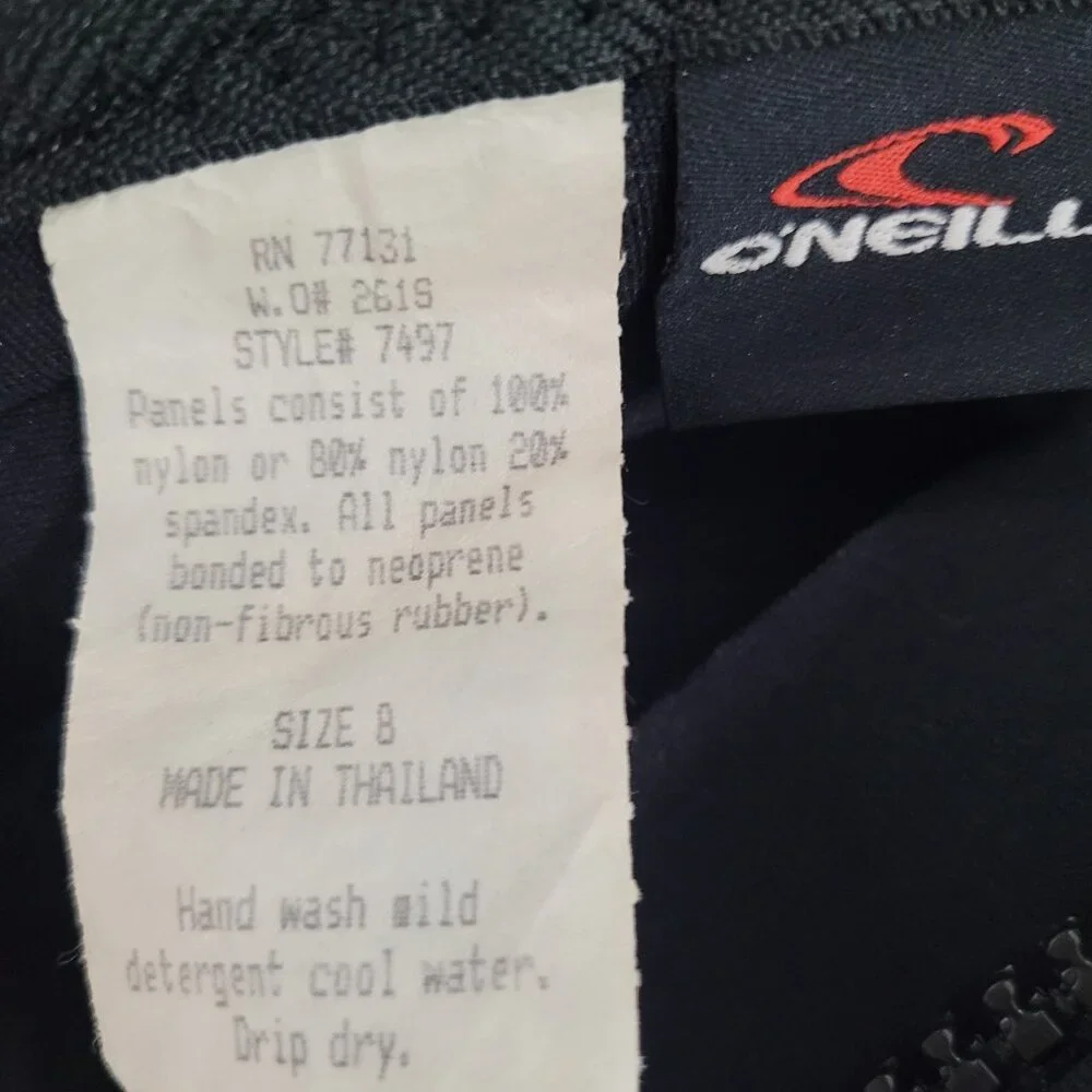 O'Neill Black & Grey Elite 2/1 MM Zipped Shorty Dive Wetsuit Youth Kids Size 8